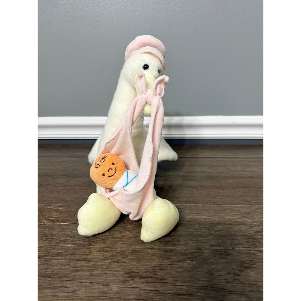 Aurora Baby Stork Plush Special Delivery Bird with‎ Removable Baby